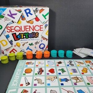 Sequence Letters Children's Board Game, Complete, Learning Game